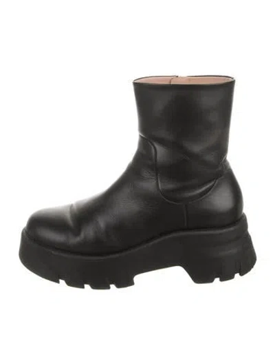 Pre-owned Gianvito Rossi Leather Rain Boots In Black