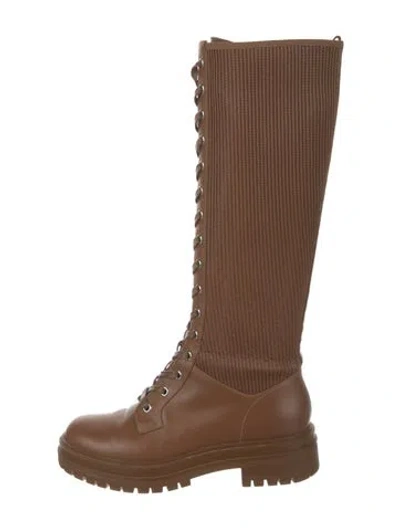 Pre-owned Gianvito Rossi Leather Rain Boots In Brown
