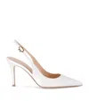 Gianvito Rossi Ribbon Sling 85 In White