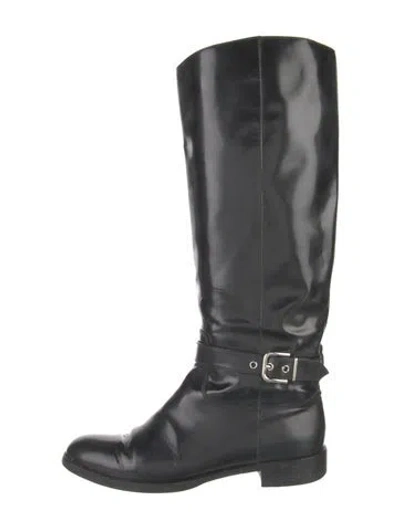 Pre-owned Gianvito Rossi Leather Riding Boots In Black