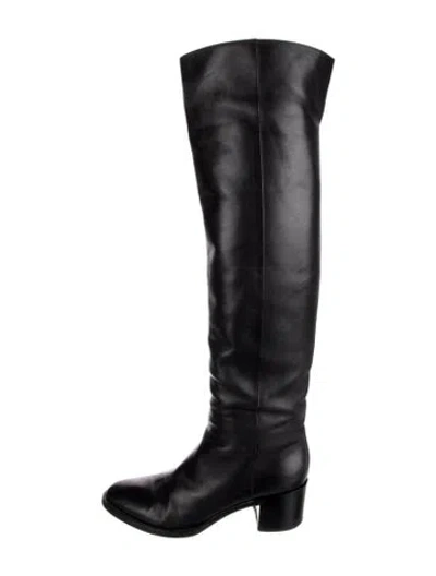 Pre-owned Gianvito Rossi Leather Riding Boots In Black