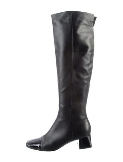 Pre-owned Gianvito Rossi Leather Riding Boots In Black