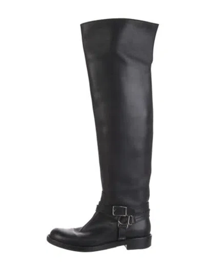 Pre-owned Gianvito Rossi Leather Riding Boots In Black