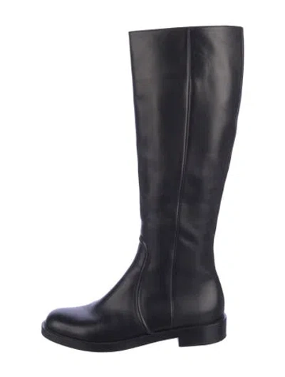 Pre-owned Gianvito Rossi Leather Riding Boots In Blue
