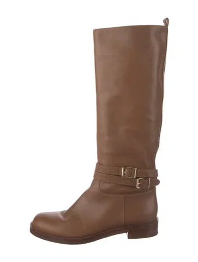 Pre-owned Gianvito Rossi Leather Riding Boots In Brown