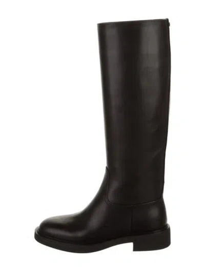 Pre-owned Gianvito Rossi Leather Riding Boots W/ Tags In Black