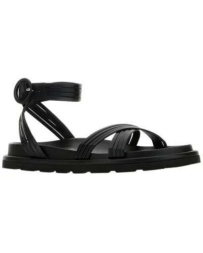 Gianvito Rossi Leather Sandal In Black