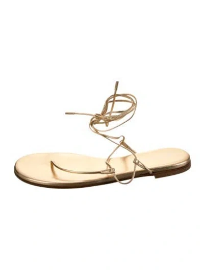Pre-owned Gianvito Rossi Leather Sandals In Gold