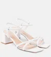 Gianvito Rossi Strappy Block Heel Sandals With Knotted Straps In White