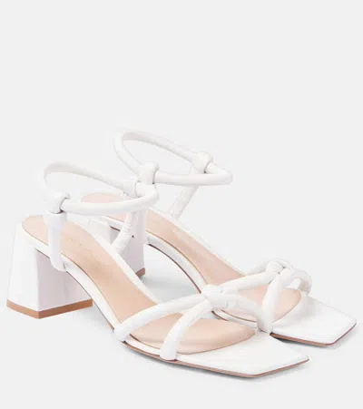 Gianvito Rossi Leather Sandals In White