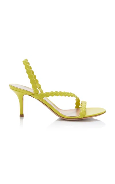 Gianvito Rossi Leather Sandals In Yellow