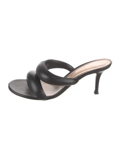 Pre-owned Gianvito Rossi Leather Slides In Black