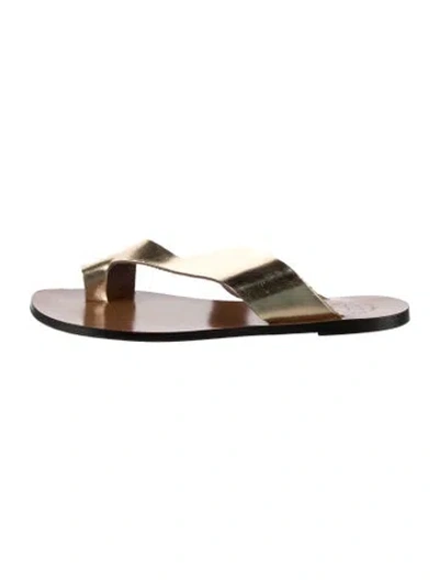 Pre-owned Gianvito Rossi Leather Slides In Brown