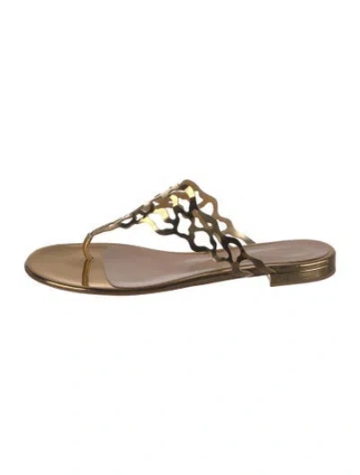 Pre-owned Gianvito Rossi Leather Slides In Brown