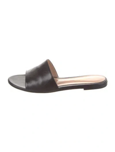 Pre-owned Gianvito Rossi Leather Slides In Brown