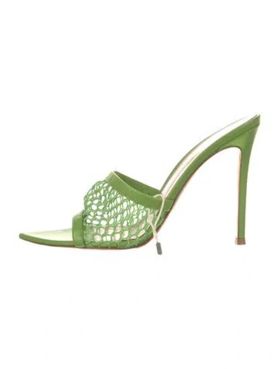 Pre-owned Gianvito Rossi Leather Slides In Green