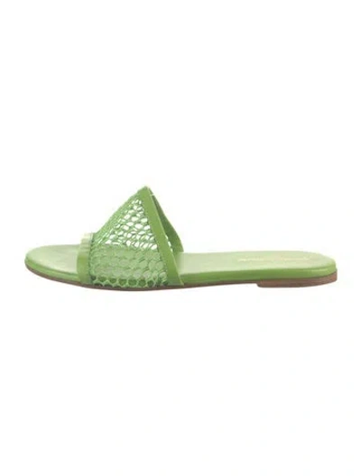 Pre-owned Gianvito Rossi Leather Slides In Green
