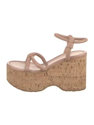 Pre-owned Gianvito Rossi Leather Slides In Pink