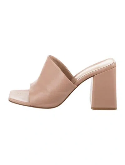 Pre-owned Gianvito Rossi Leather Slides In Pink