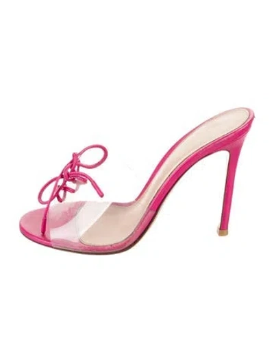 Pre-owned Gianvito Rossi Leather Slides In Pink