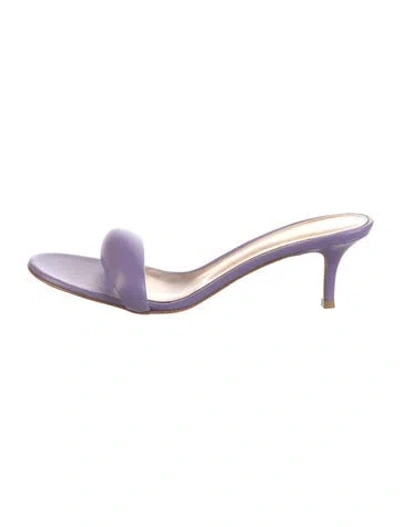 Pre-owned Gianvito Rossi Leather Slides In Purple