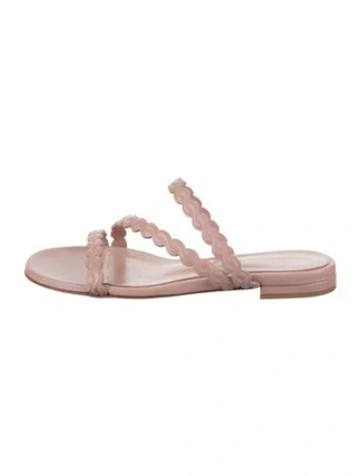 Pre-owned Gianvito Rossi Leather Slides W/ Tags In Neutrals