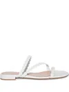 Gianvito Rossi Leather Slides In White