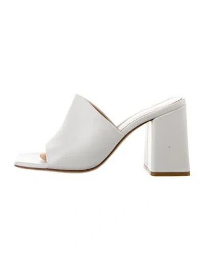 Pre-owned Gianvito Rossi Leather Slides In White