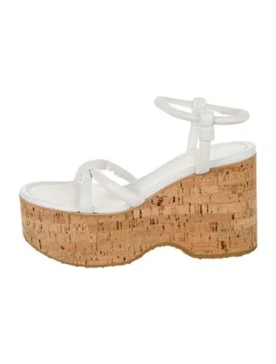Pre-owned Gianvito Rossi Leather Slides In White