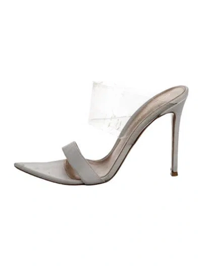 Pre-owned Gianvito Rossi Leather Slides In White