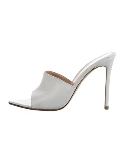 Pre-owned Gianvito Rossi Leather Slides In White