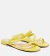 Gianvito Rossi Leather Slides In Yellow