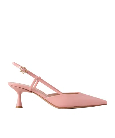 Gianvito Rossi Leather Slingback Pumps In Pink