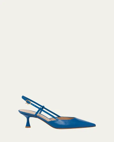 Gianvito Rossi Leather Slingback Pumps In Rio
