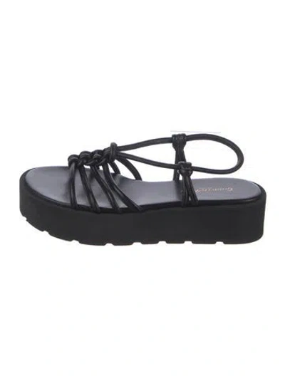Pre-owned Gianvito Rossi Leather Slingback Sandals In Black