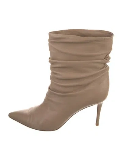 Pre-owned Gianvito Rossi Leather Slouch Boots In Brown