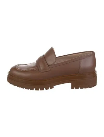 Pre-owned Gianvito Rossi Leather Sneakers In Brown