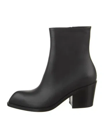 Pre-owned Gianvito Rossi Leather Sock Boots In Black