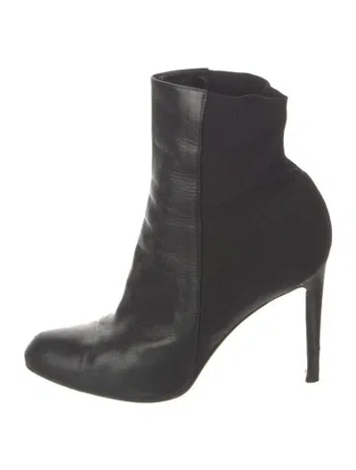 Pre-owned Gianvito Rossi Leather Sock Boots In Black