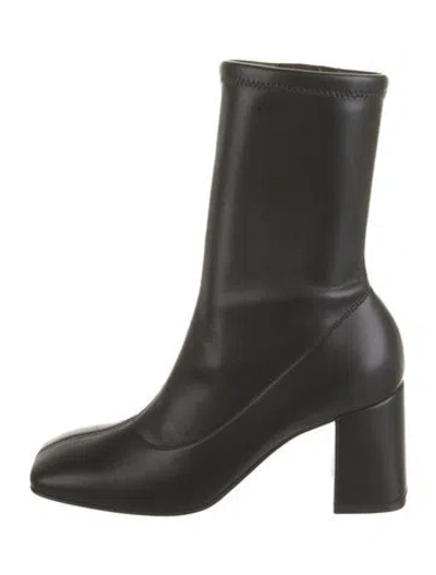 Pre-owned Gianvito Rossi Leather Sock Boots In Black