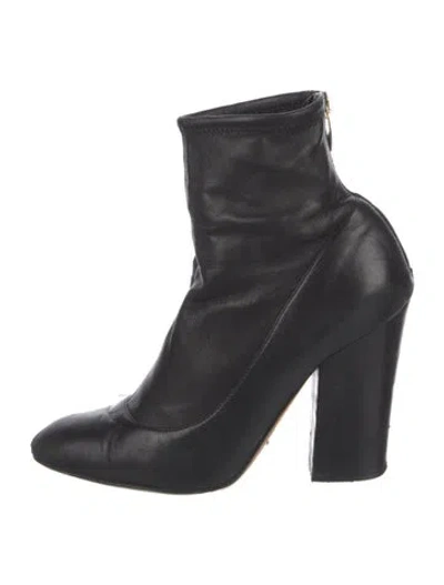 Pre-owned Gianvito Rossi Leather Sock Boots In Black