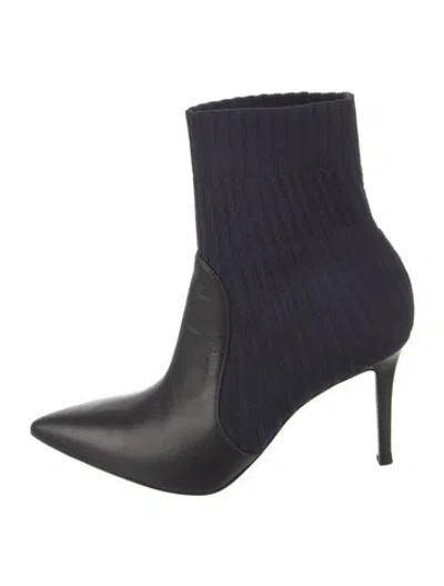 Pre-owned Gianvito Rossi Leather Sock Boots In Blue