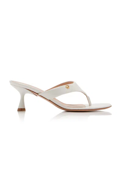 GIANVITO ROSSI LEATHER THONG SANDALS