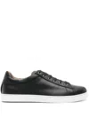 Gianvito Rossi Leather Tonal Sneakers In Black