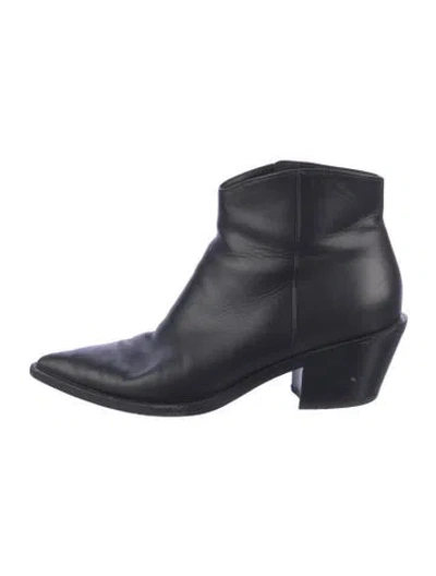 Pre-owned Gianvito Rossi Leather Western Boots In Black