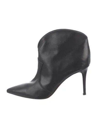 Pre-owned Gianvito Rossi Leather Western Boots In Black