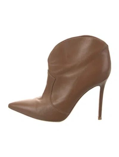 Pre-owned Gianvito Rossi Leather Western Boots In Brown