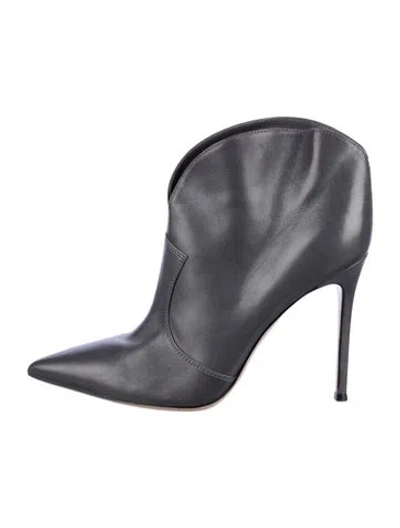 Pre-owned Gianvito Rossi Leather Western Boots In Gray
