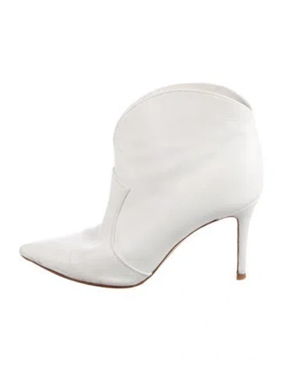 Pre-owned Gianvito Rossi Leather Western Boots In White