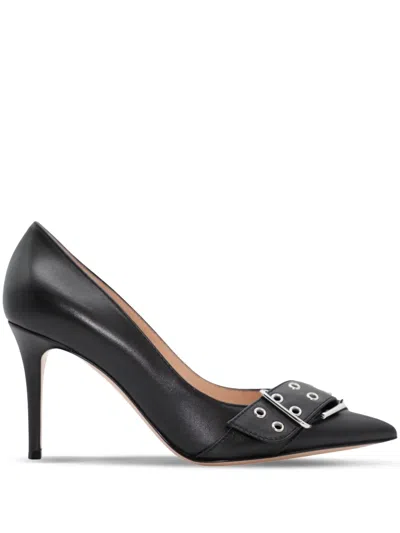 Gianvito Rossi Leigh Leather Pumps In Black